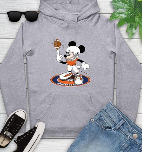 NFL Football Denver Broncos Cheerful Mickey Disney Shirt Youth Hoodie 6