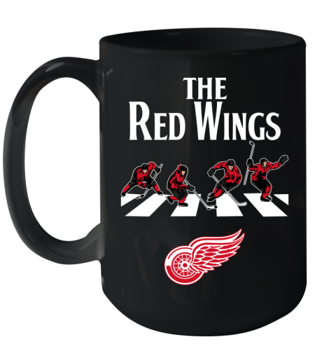 NHL Hockey Detroit Red Wings The Beatles Rock Band Shirt Ceramic Mug 15oz