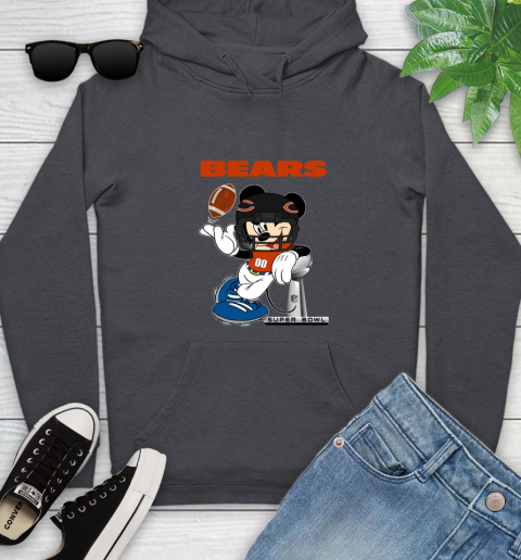 NFL Chicago Bears Mickey Mouse Disney Super Bowl Football T Shirt Youth Hoodie 8