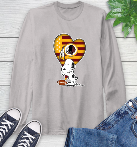 Washington Redskins NFL Football The Peanuts Movie Adorable Snoopy Long Sleeve T-Shirt 12