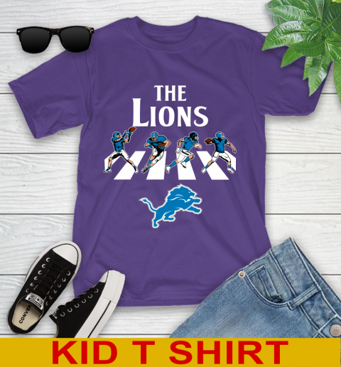 NFL Football Detroit Lions The Beatles Rock Band Shirt Youth T-Shirt 3