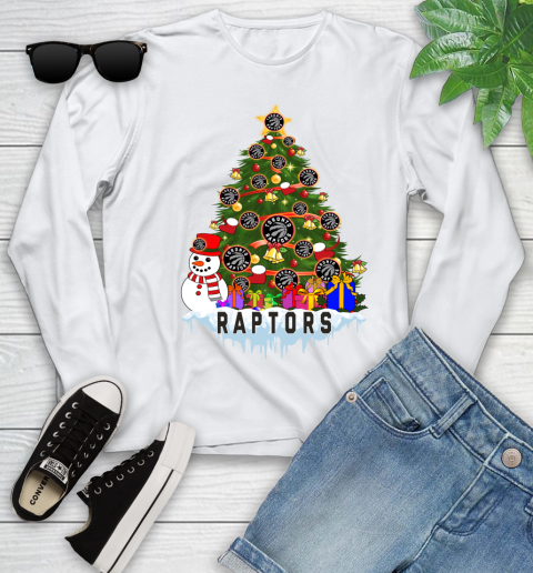 Toronto Raptors Merry Christmas NBA Basketball Sports Youth Long Sleeve