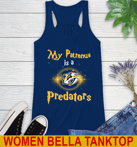 NHL Hockey Harry Potter My Patronus Is A Nashville Predators Racerback Tank 7