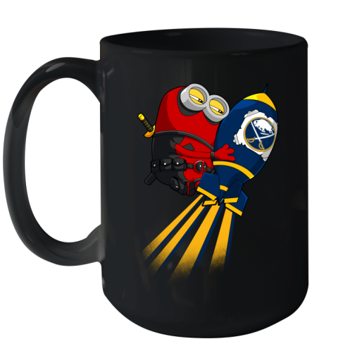 NHL Hockey Buffalo Sabres Deadpool Minion Marvel Shirt Ceramic Mug 15oz