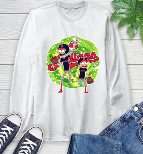 MLB Cleveland Indians Rick And Morty Baseball Sports Long Sleeve T-Shirt
