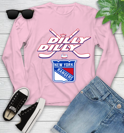 NHL New York Rangers Dilly Dilly Hockey Sports Youth Long Sleeve 10