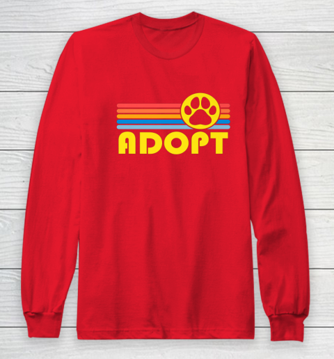 Rescue Animal Adoption Adopt Cat or Dog Vintage Retro Sunset Long Sleeve T-Shirt 7