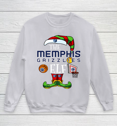 Memphis Grizzlies Christmas ELF Funny NBA Youth Sweatshirt 3