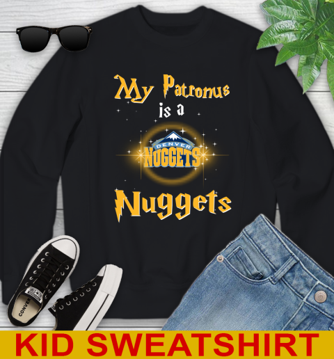 NBA Basketball Harry Potter My Patronus Is A Denver Nuggets Youth Sweatshirt