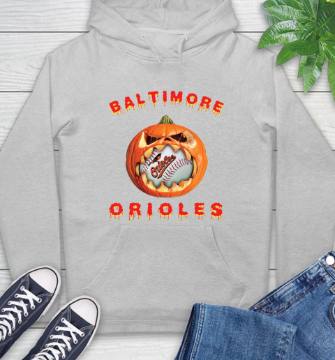 MLB Baltimore Orioles Halloween Pumpkin Baseball Sports Hoodie 6