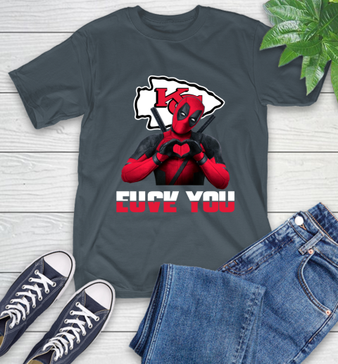 NHL Kansas City Chiefs Deadpool Love You Fuck You Football Sports T-Shirt 10