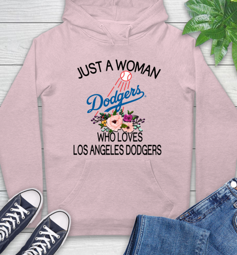 MLB Just A Woman Who Loves Los Angeles Dodgers Baseball Sports Hoodie 7