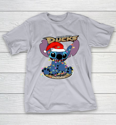 Anaheim Ducks NHL Hockey noel stitch Christmas T-Shirt 4
