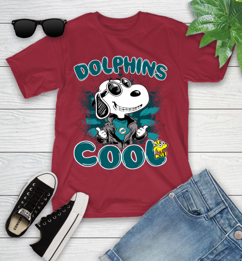 NFL Football Miami Dolphins Cool Snoopy Shirt Youth T-Shirt 12