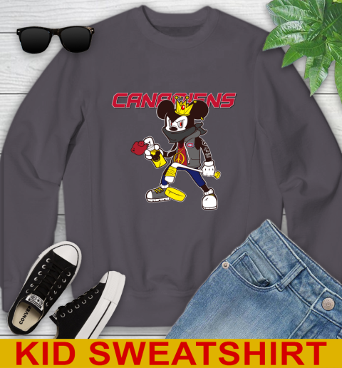 Montreal Canadiens NHL Hockey Mickey Peace Sign Sports Youth Sweatshirt 6