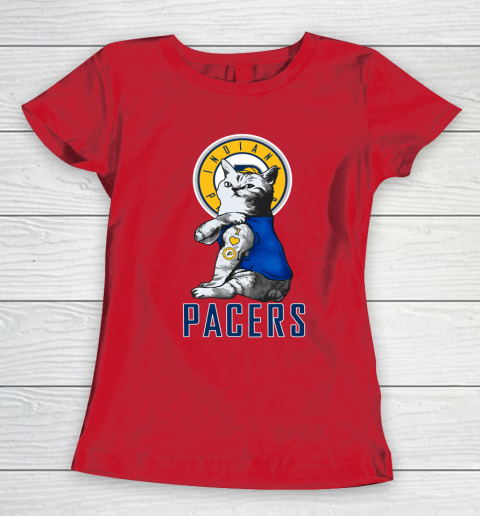 NBA Basketball My Cat Loves Indiana Pacers Women's T-Shirt 9