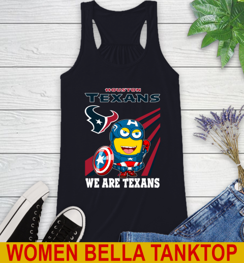 NFL Football Houston Texans Captain America Marvel Avengers Minion Shirt Racerback Tank 8