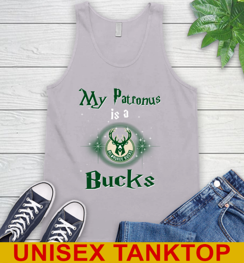 NBA Basketball Harry Potter My Patronus Is A Milwaukee Bucks Tank Top 3