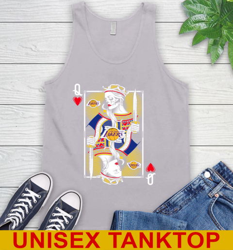 NBA Basketball Los Angeles Lakers The Queen Of Hearts Card Shirt Tank Top 3