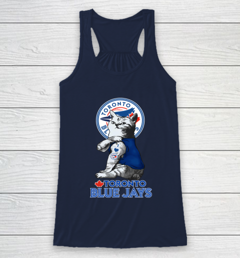 MLB Baseball My Cat Loves Toronto Blue Jays Racerback Tank - Image 9