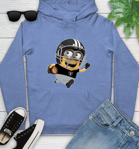 NFL Oakland Raiders Minions Disney Football Sports Youth Hoodie 12