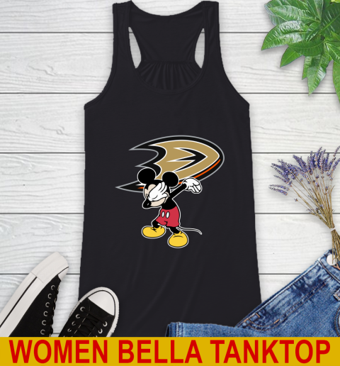 Anaheim Ducks NHL Hockey Dabbing Mickey Disney Sports Racerback Tank 2