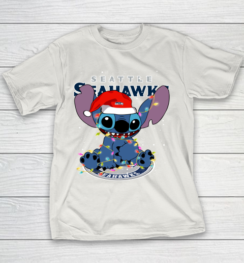 Seattle Seahawks NFL Football noel stitch Christmas Youth T-Shirt 8