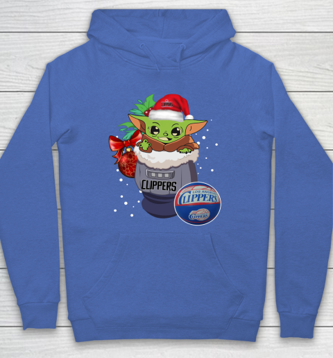 LA Clippers Christmas Baby Yoda Star Wars Funny Happy NBA Hoodie 9