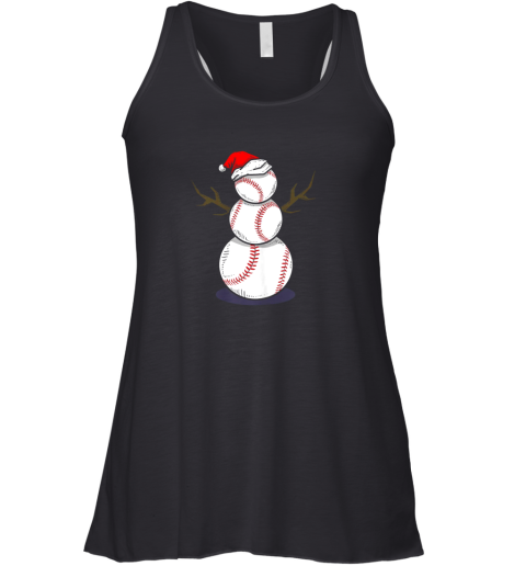 Christmas in July Summer Baseball Snowman Party Shirt Gift Racerback Tank