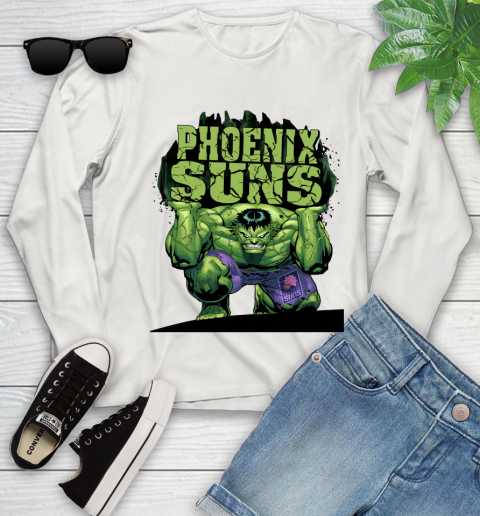 Phoenix Suns NBA Basketball Incredible Hulk Marvel Avengers Sports Youth Long Sleeve 12