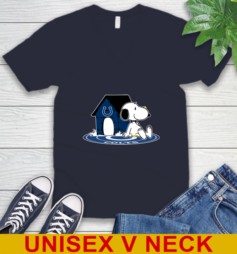 NFL Football Indianapolis Colts Snoopy The Peanuts Movie Shirt V-Neck T-Shirt 3
