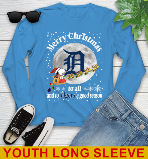 Detroit Tigers Merry Christmas To All And To Tigers A Good Season MLB Baseball Sports Youth Long Sleeve 8