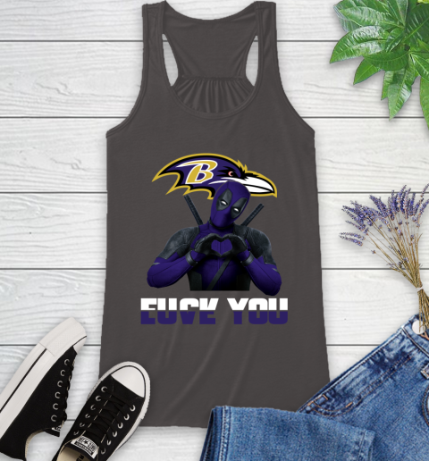 NHL Baltimore Ravens Deadpool Love You Fuck You Football Sports Racerback Tank 11