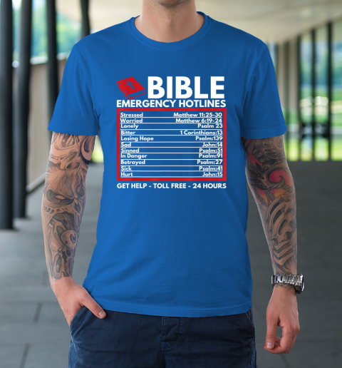 Bible Emergency Numbers Funny Christian Bible T-Shirt | Tee For Sports