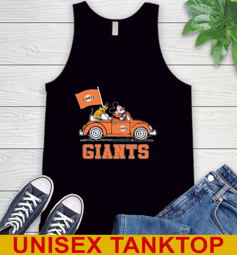 MLB Baseball San Francisco Giants Pluto Mickey Driving Disney Shirt Tank Top 2