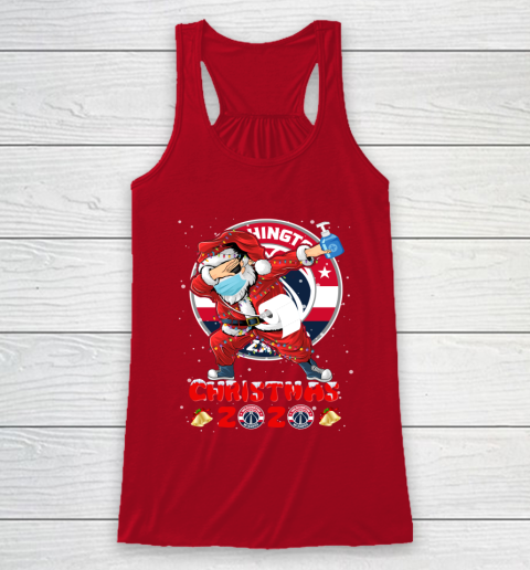 Washington Wizards Funny Santa Claus Dabbing Christmas 2020 NBA Racerback Tank 4