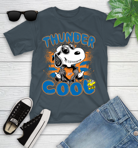 NBA Basketball Oklahoma City Thunder Cool Snoopy Shirt Youth T-Shirt 9