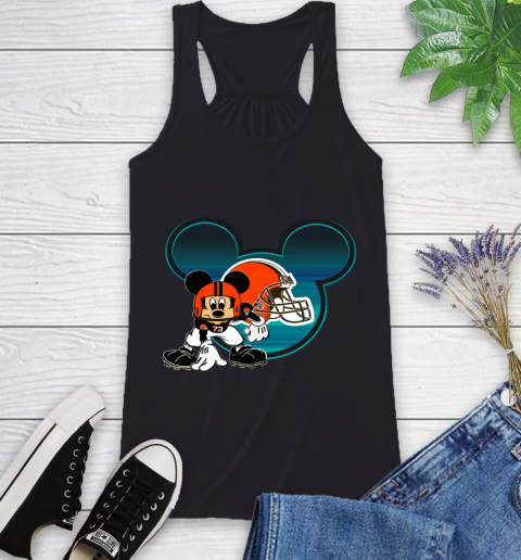 NFL Cleveland Browns Mickey Mouse Disney Football T Shirt Racerback Tank 2