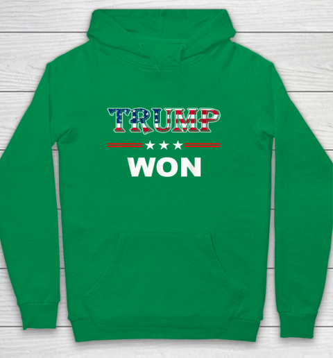 Trump Won T Shirt 4th of July American Flag Youth Hoodie 4