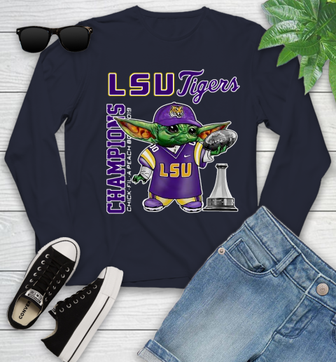 Baby Yoda LSU Tigers Champion Shirt 124