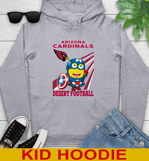 NFL Football Arizona Cardinals Captain America Marvel Avengers Minion Shirt Youth Hoodie 6