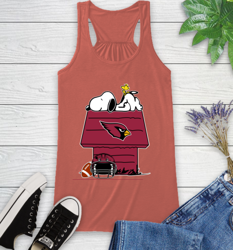 Arizona Cardinals NFL Football Snoopy Woodstock The Peanuts Movie Racerback Tank 4