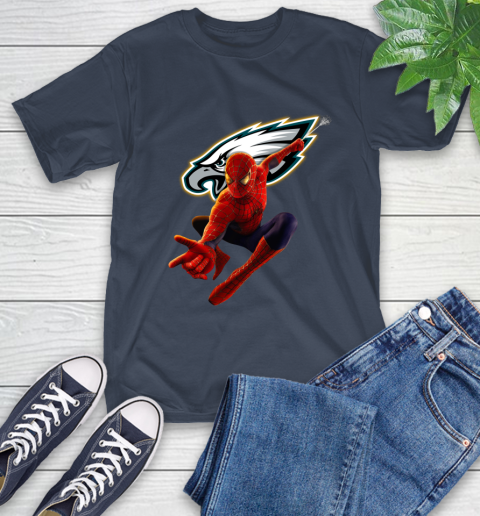NFL Spider Man Avengers Endgame Football Philadelphia Eagles T-Shirt 4