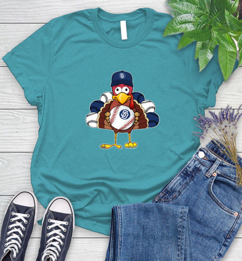 San Diego Padres Turkey thanksgiving Women's T-Shirt 12