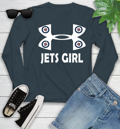 NHL Winnipeg Jets Girl Under Armour Hockey Sports Youth Long Sleeve 9
