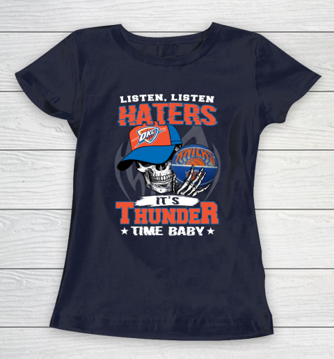 Listen Haters It is THUNGDER Time Baby NBA Women's T-Shirt 2