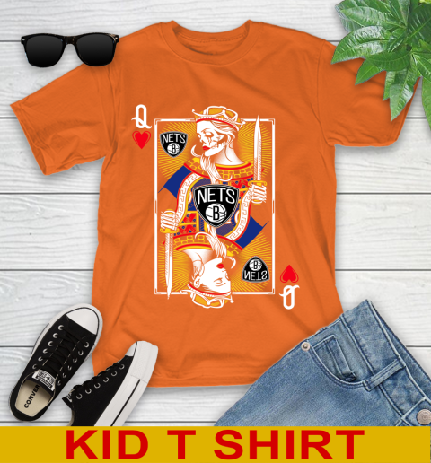 NBA Basketball Brooklyn Nets The Queen Of Hearts Card Shirt Youth T-Shirt 8
