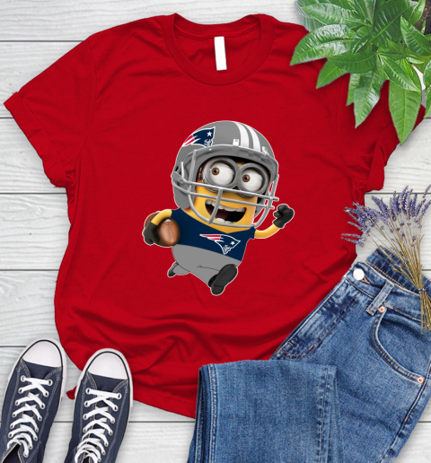 NFL New England Patriots Minions Disney Football Sports Women's T-Shirt 9