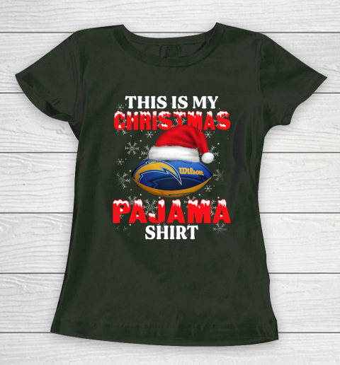 Los Angeles Chargers This Is My Christmas Pajama Shirt NFL Women's T-Shirt 4
