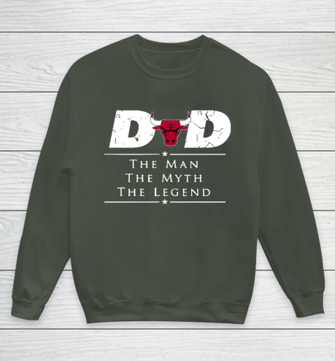 Chicago Bulls NBA Basketball Dad The Man The Myth The Legend Youth Sweatshirt 8